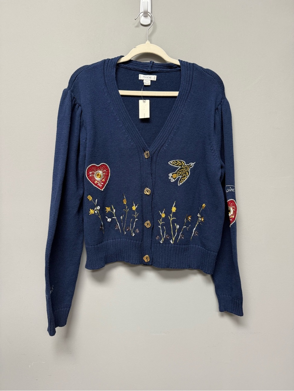 Maeve Embellished V-Neck Cardigan Sweater - Picture 4 of 8